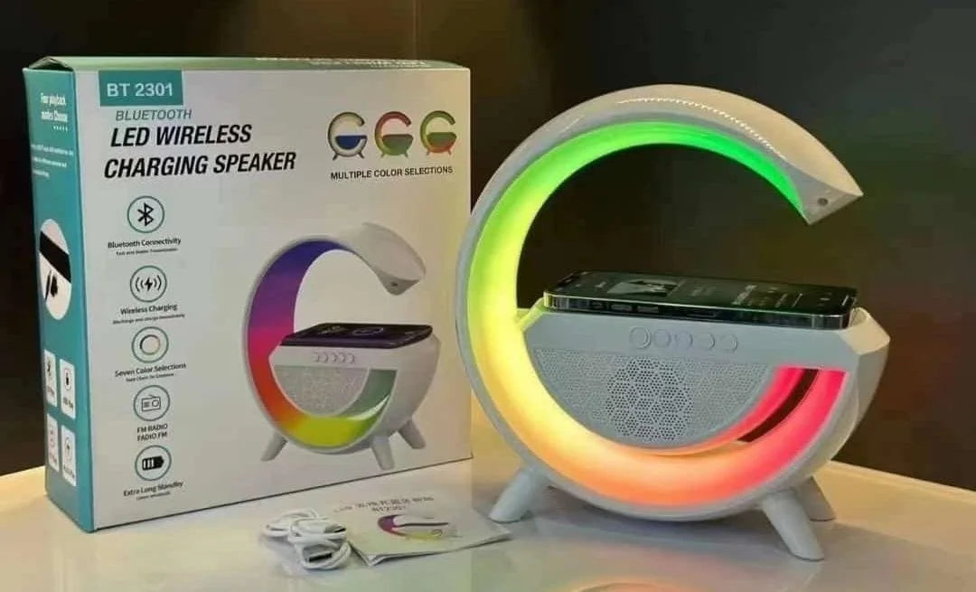 🔊 LED Wireless Bluetooth Charger Speaker Model BT2301  مكبر صوت بلوتوث لاسلكي مع شاحن