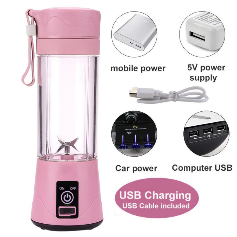 Rechargeable 6 blades Electric Juicer Blender خلاط عصير كهربائي قابل لإعادة الشحن بـ 6 شفرات